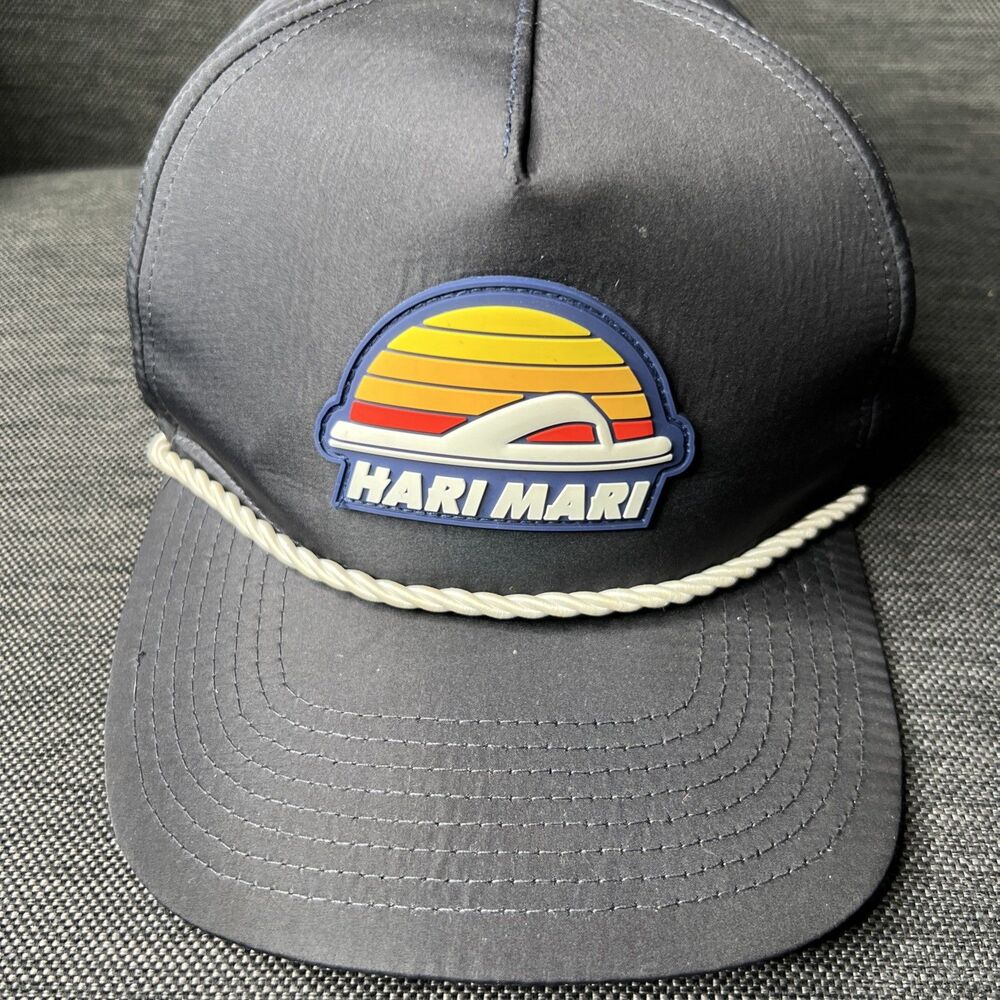 Hari Mari Logo Rope Snapback Dad Hat Cap Men's OSFM Black Nylon Golf